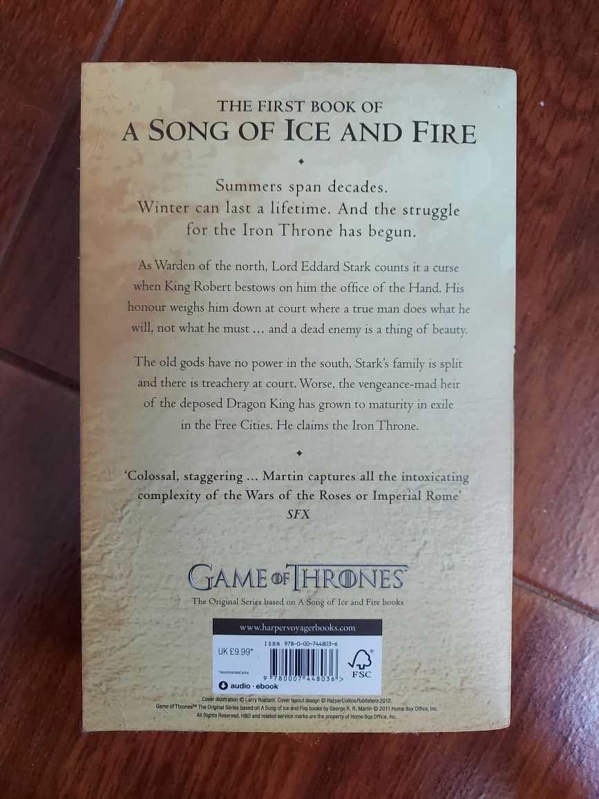 Livro Game of Thrones, de George RR Martin