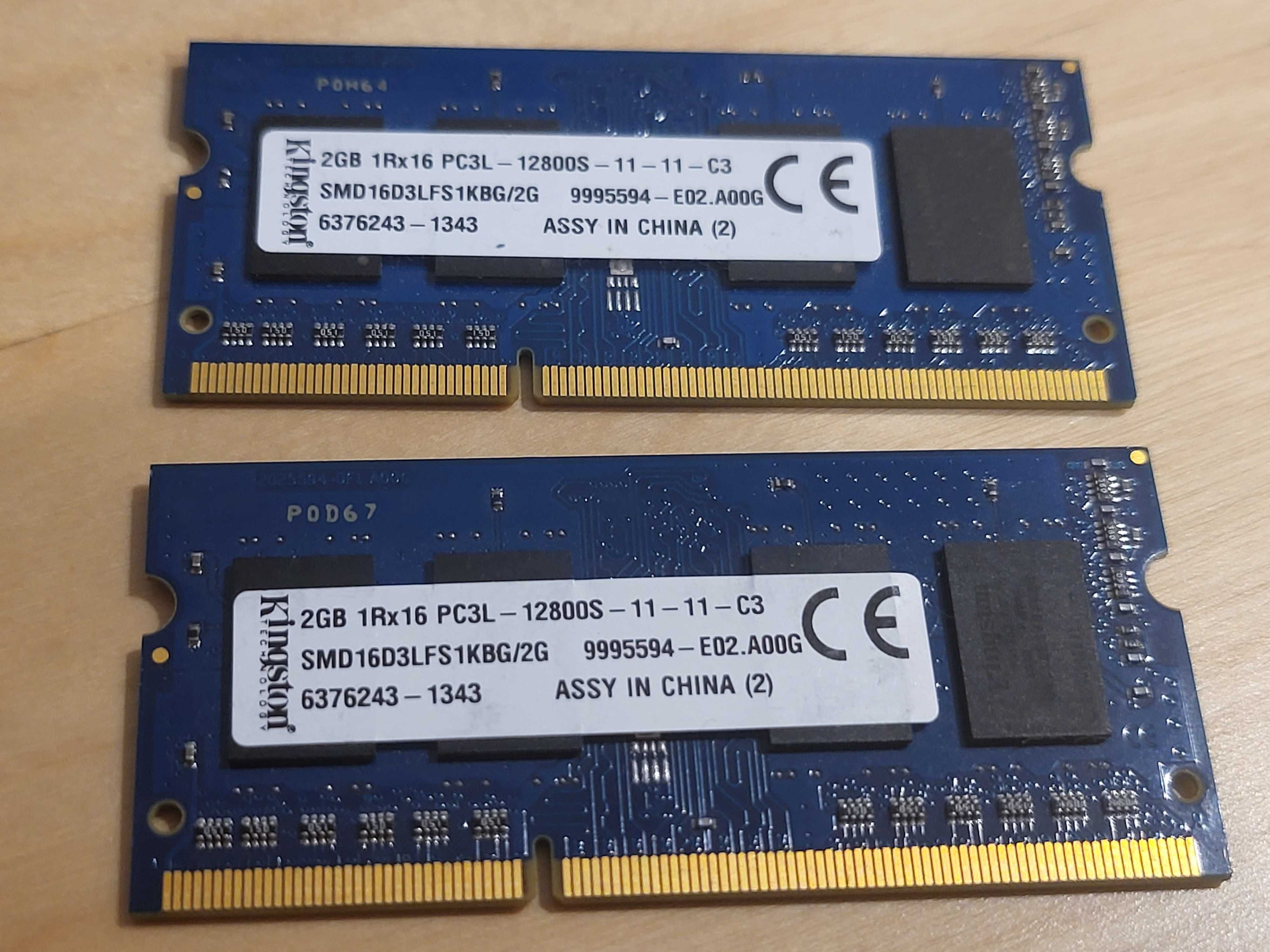 RAM DDR3 KINGSTON 2GB 1Rx16 PC3L-12800S-11-11-C3