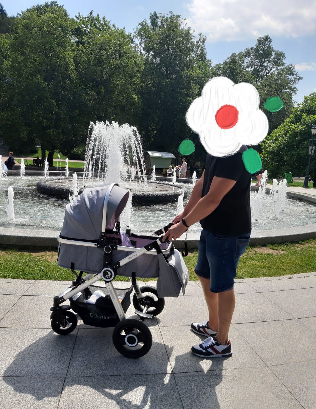 Szary srebrny wózek 3w1 gondola spacerówka nosidełko