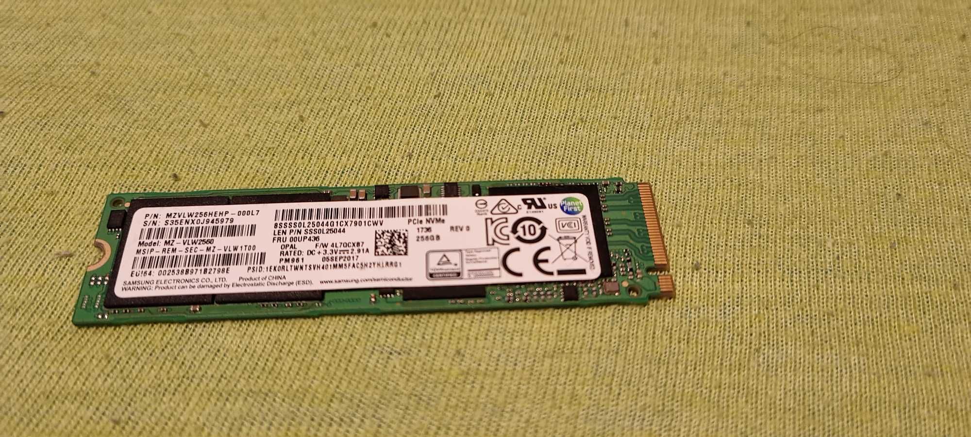 Sprzedam dysk SSD 256GB Samsung M.2. NVMe,