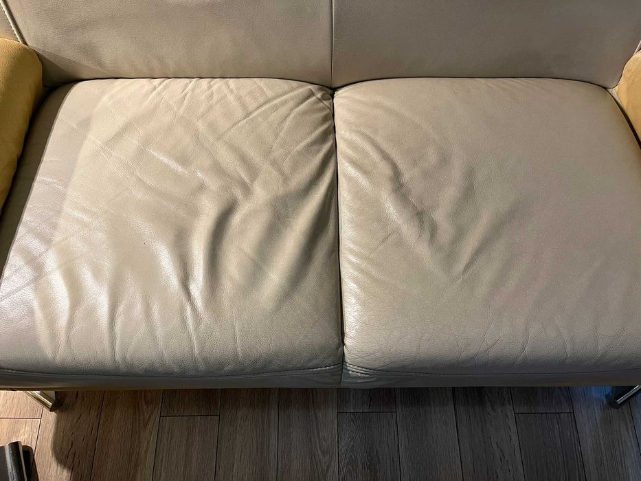 Wypoczynek skórzany 3+2, wersalka + sofa
