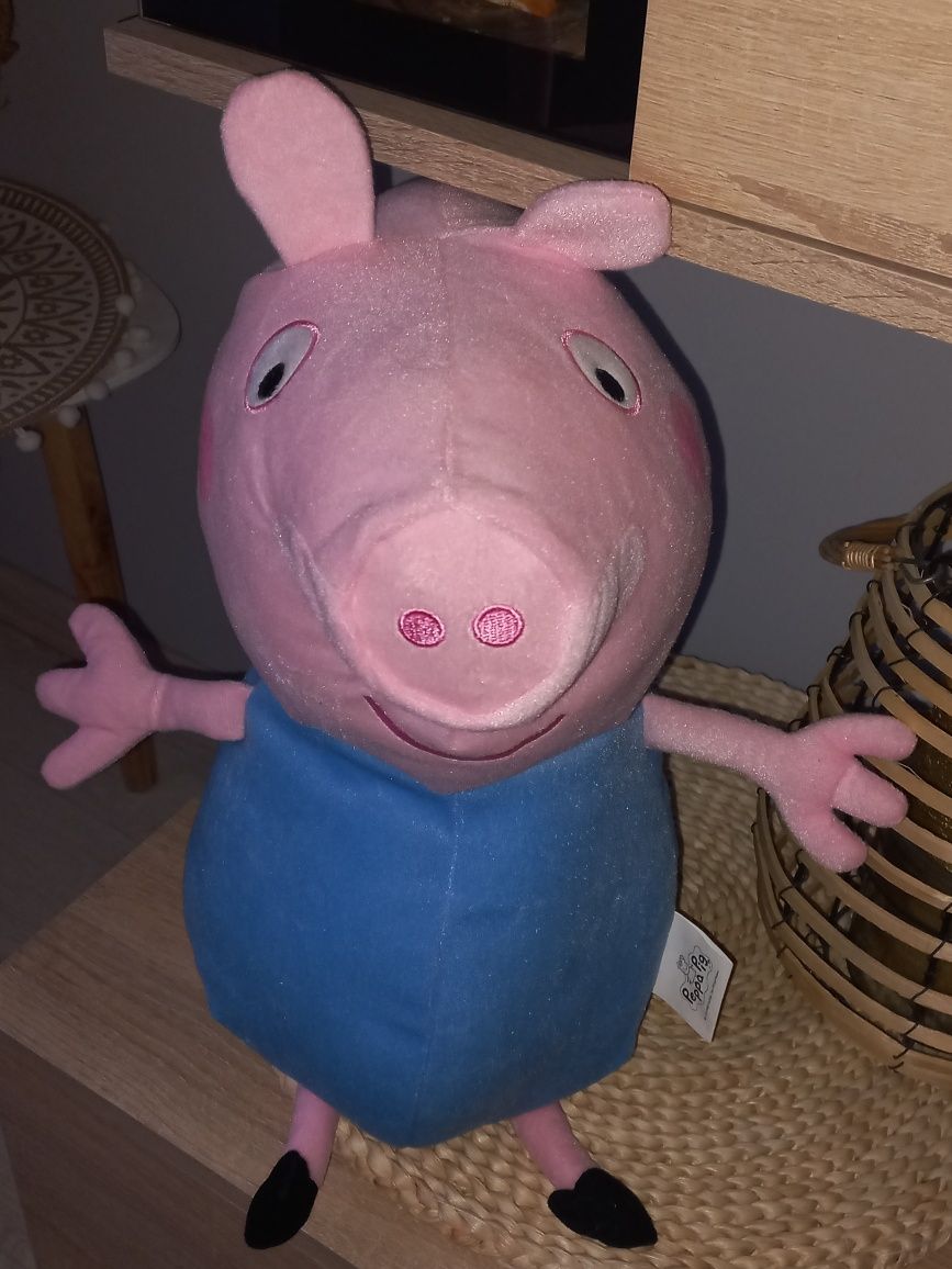 Świnka Peppa. Maskotka George duża 40 cm. Nowa