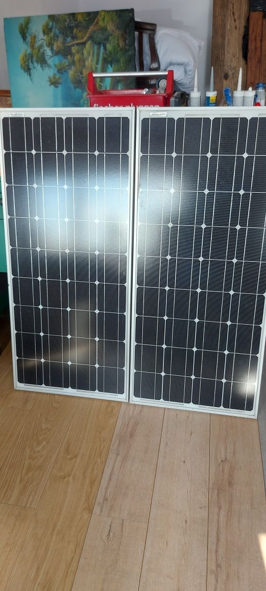 zestaw solarny 2x panel słoneczny i 2x regulator