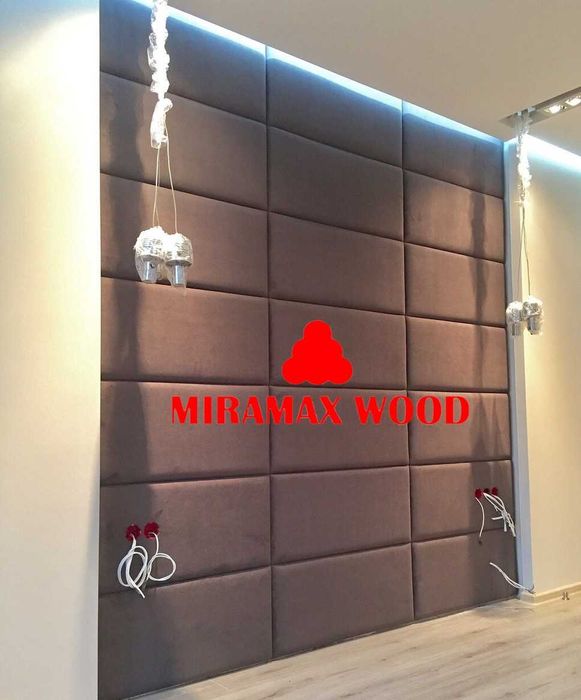 Кровати на заказ, мягкие спинки изголовья, мягкие стеновые пан