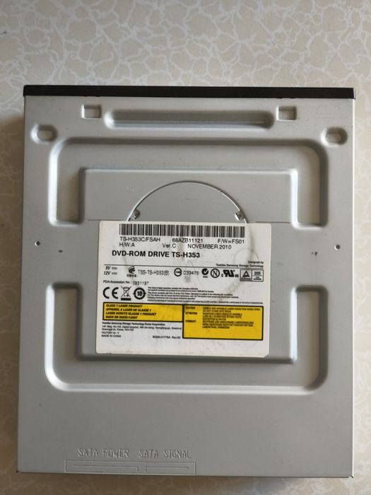 Leitor de DVD Toshiba TS-H353 – Testado e a Funcionar