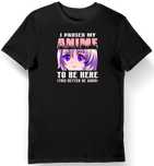 Koszulka męska anime z napisem "I paused my ANIME" czarna L