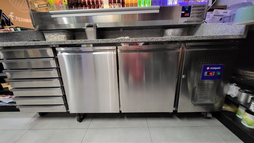 Stół chłodniczy do pizzy Stalgast 833271 • Granit • 580 L •