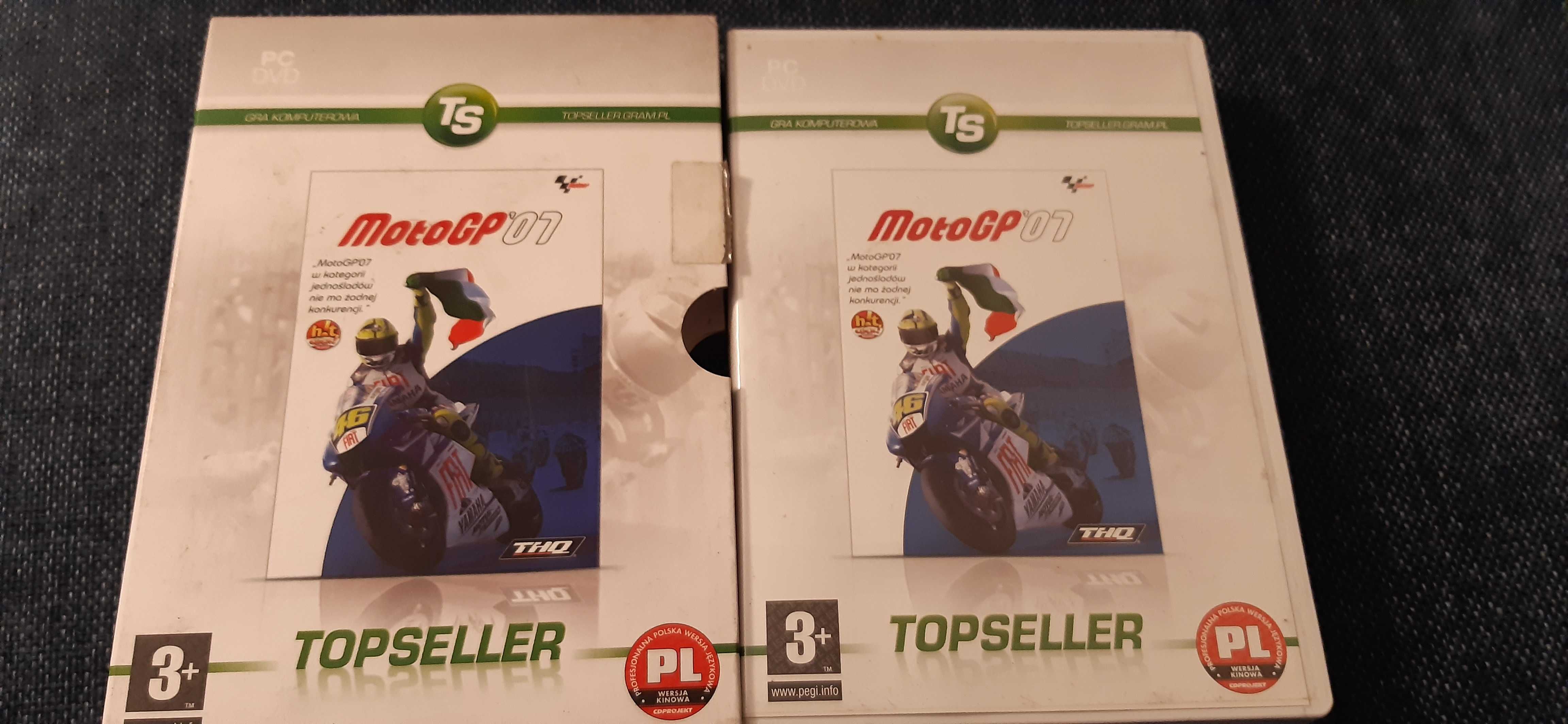 Moto GP 07 gra PC DVD-ROM wersja pudełkowa retro pc