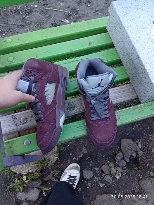 Оригінал Кросівки Air Jordan 5 Retro SE Bordo Burgundy Джордан бордо