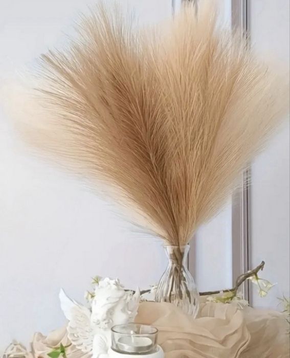 Sztuczne trawy pampasowe 55cm – zestaw 24 szt. (3 kolory)