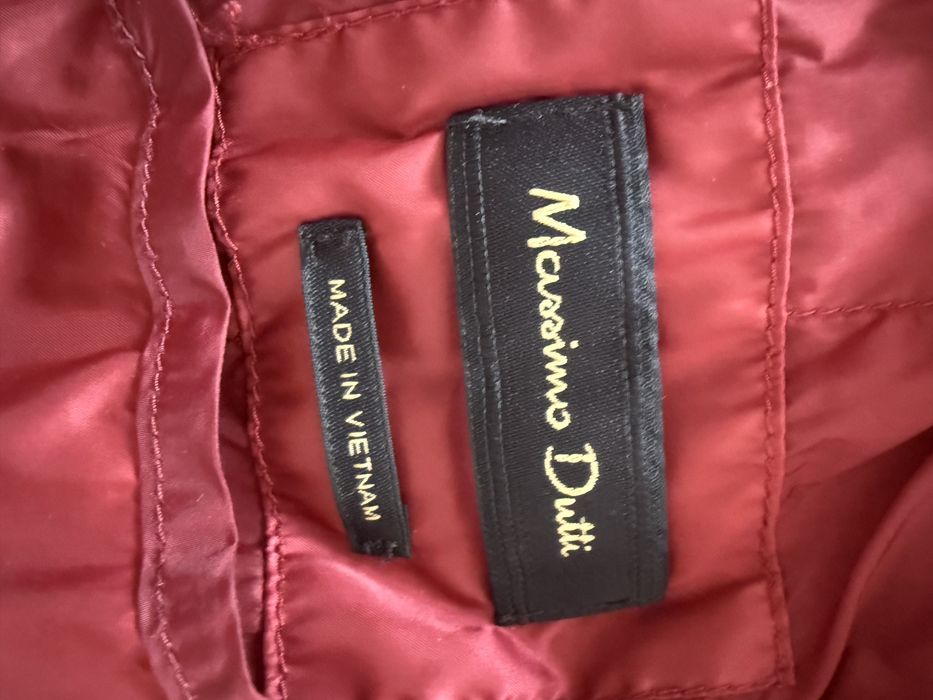 Burgundowa kurtka Massimo Dutti