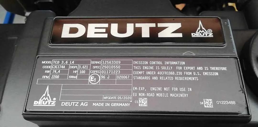 SILNIK DEUTZ TCD 3.6 L4 74,4 kW C4Ci74A NOWY 33000 zł netto