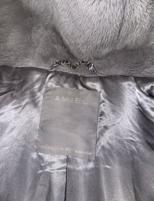 Штучна шуба шубка сіра жіноча шубка женская еко