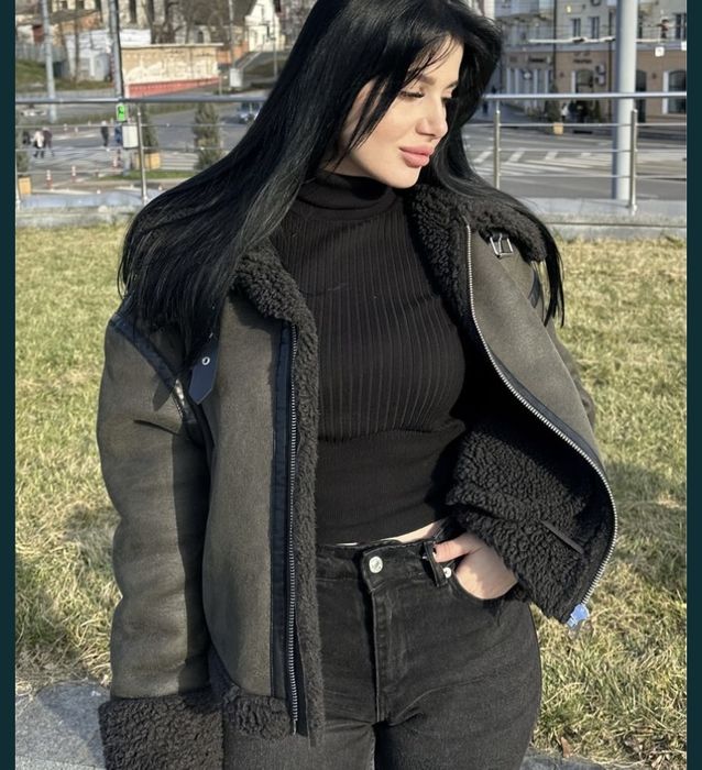 Дублянка Zara  Куртка авиатор Zara зима Дяблянка зара