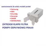 zatrzask klapki filtra pompy odpływowej pralki