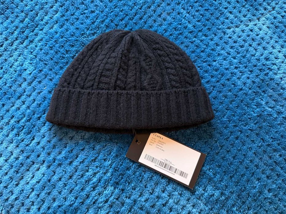 Czapka Bytom czarna 100% wełna