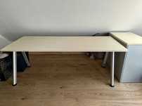 Biurko 180x80, wysokość 68-82cm regulowana.