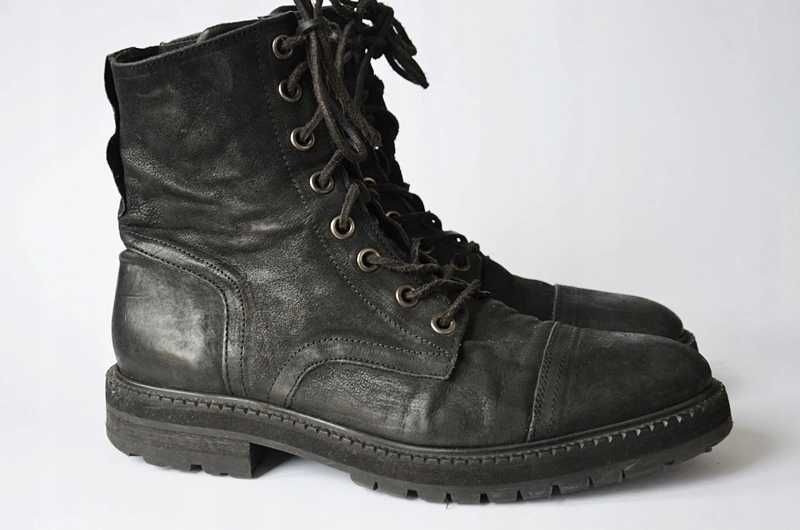 Allsaints 1199zł skórzane 44 SKÓRA diesel trzewiki oficerki red wing