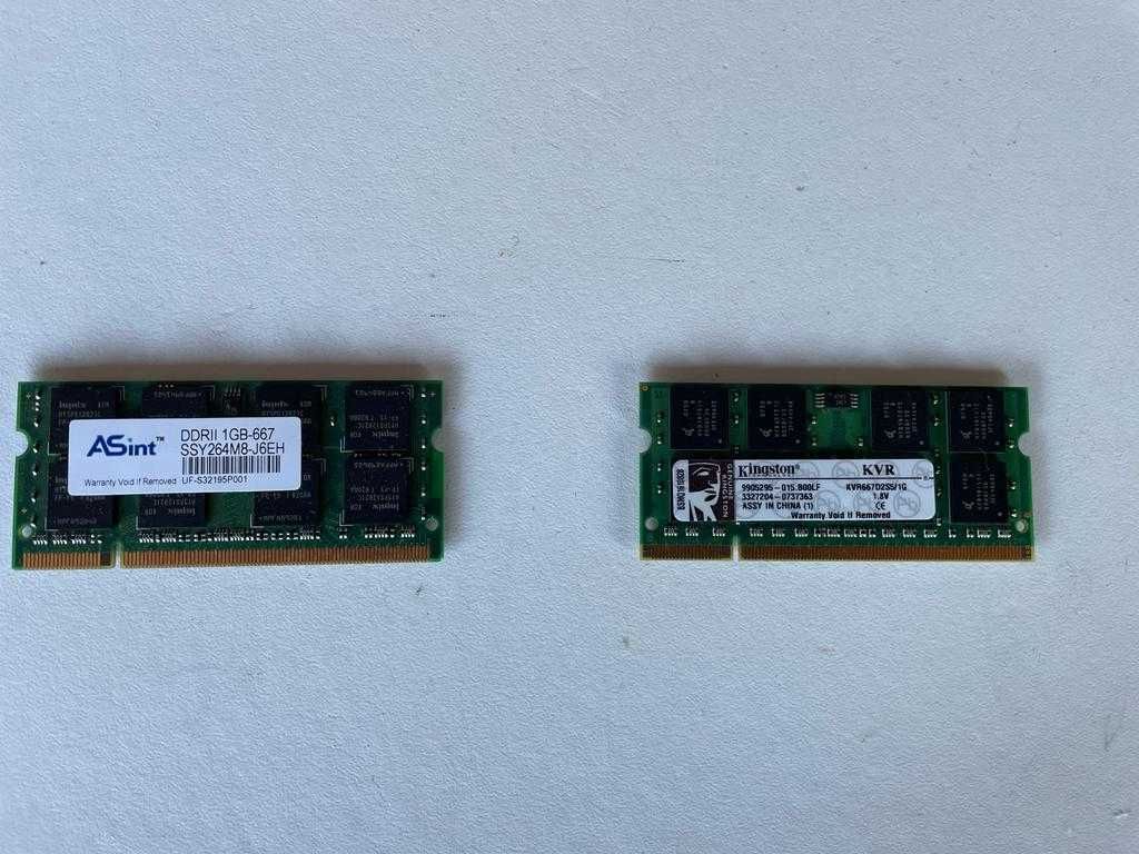 Memorias ram conjunto 2 GB (1+1)