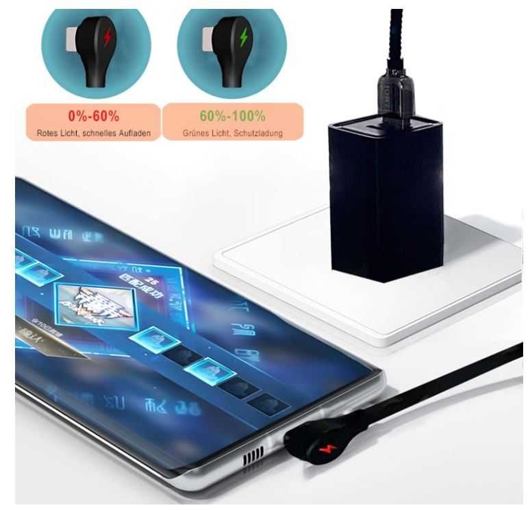 Kabel spiralny USB na USB C rozciągliwy do 1.5m IZHOI