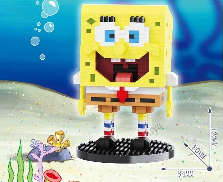 Klocki Spongebob Kanciastoporty 694 elementów jak Lego Nowe Prezent