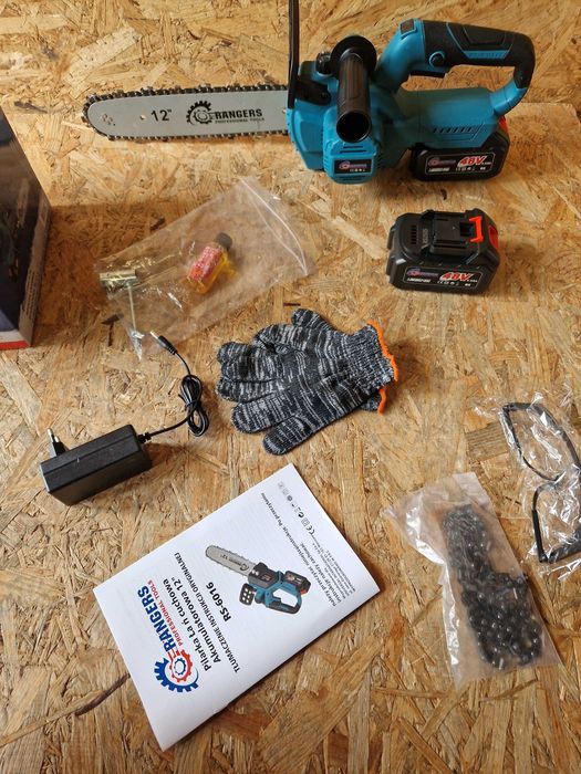 PIŁA ŁAŃCUCHOWA ELEKTRYCZNA pilarka akumulatorowa 48V 2XAKU 6Ah 12"