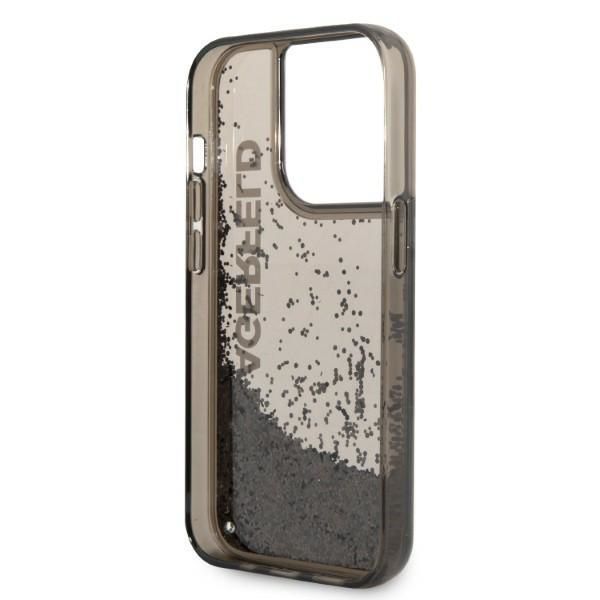 Etui Karl Lagerfeld Liquid Glitter do iPhone 14 Pro Max 6,7" - Czarny