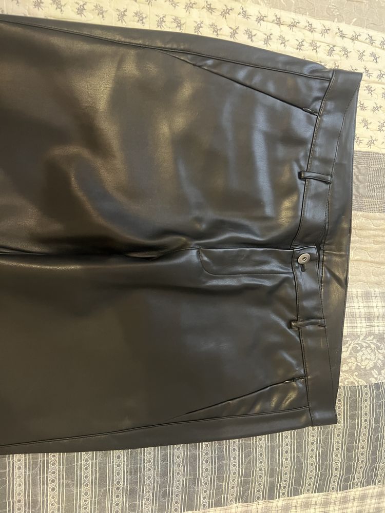 Spodnie skórzane ZARA MEN
