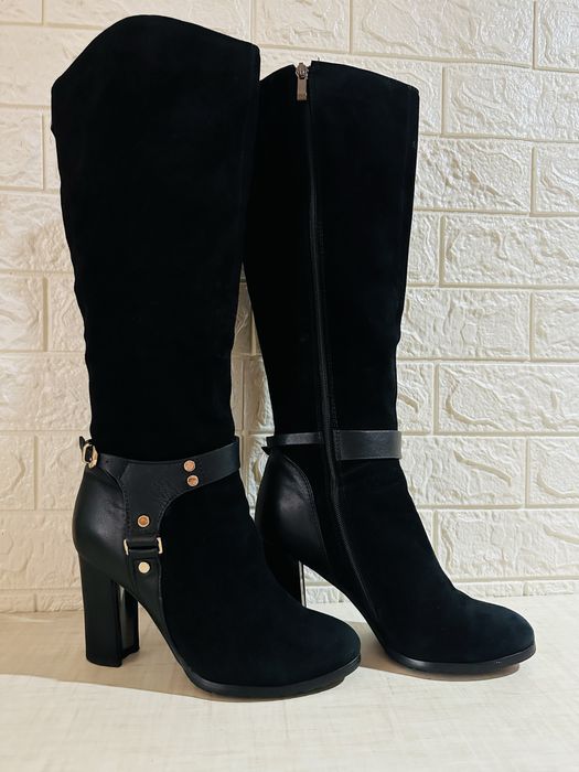 Сапоги нат.замш+кожа р.38