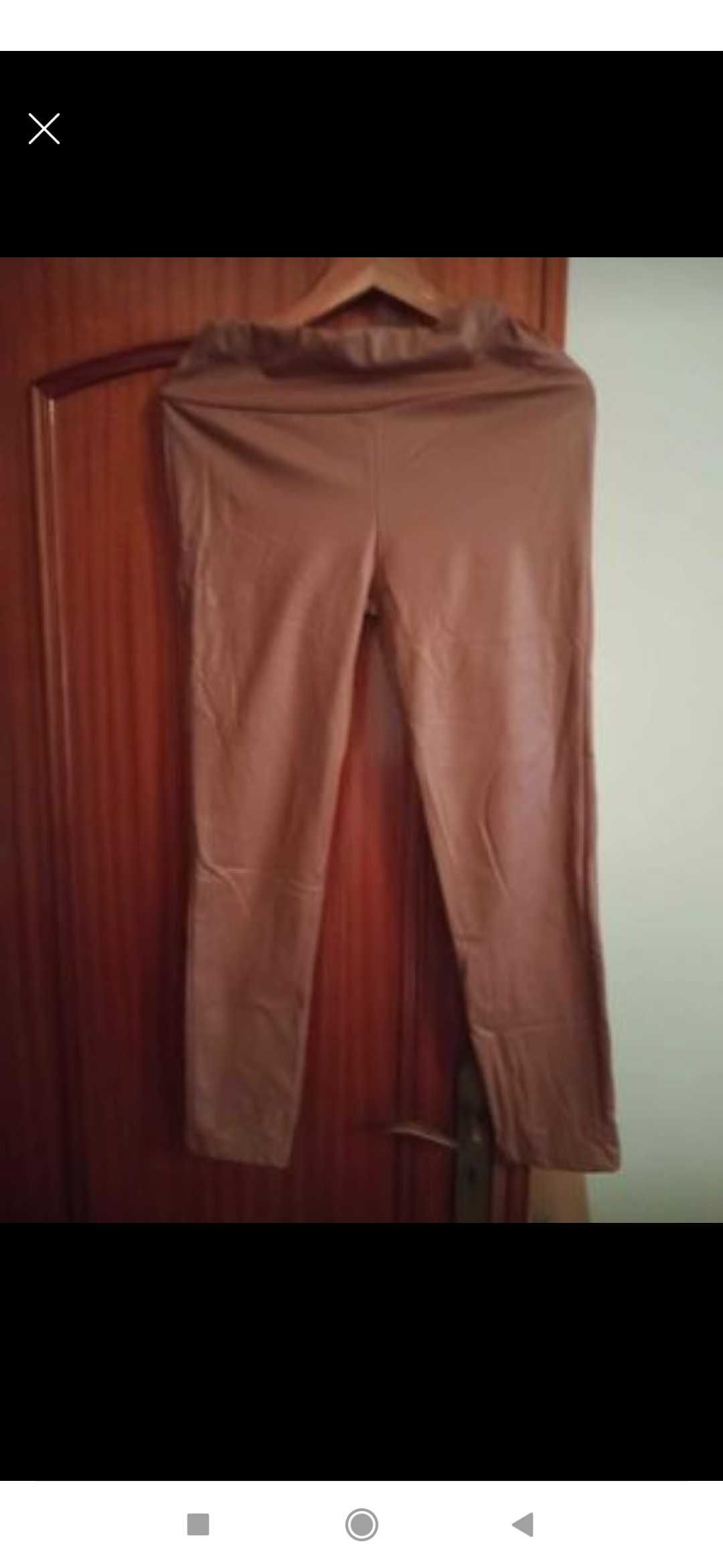 Leggings de napa camel