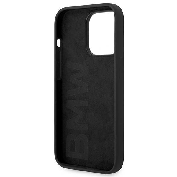 Bmw Liquid Silicone Case Metal Logo – Etui Iphone 14 Pro (Czarny)