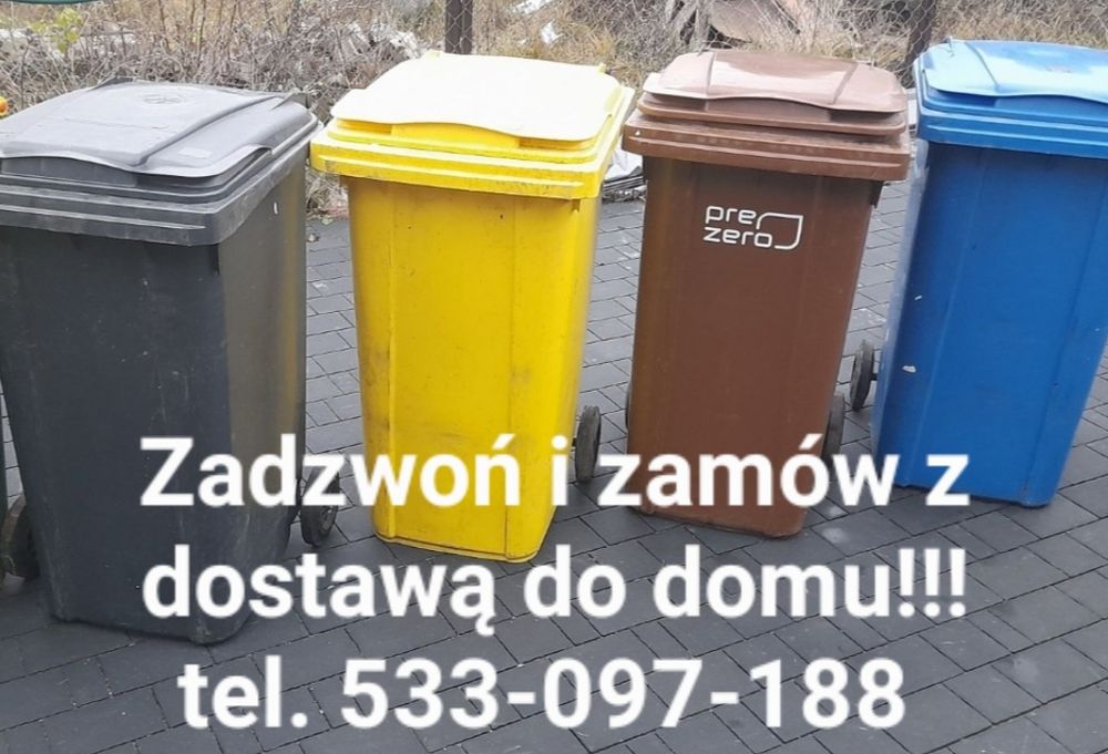 Pojemniki na odpady 240 litrów, kosz na śmieci