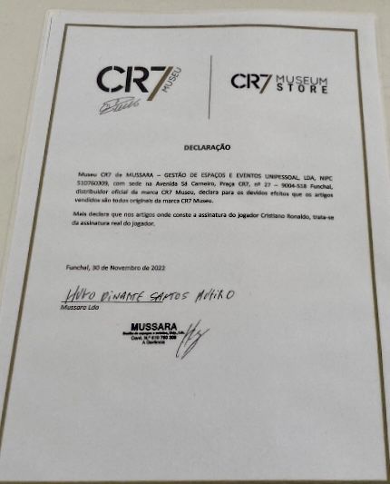 Bola autografada a mão CR7+foto+certificado COA plastificado