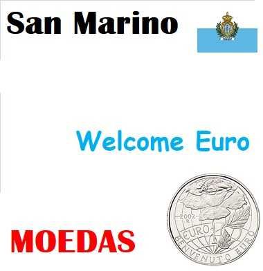 Moedas - - - San Marino - - - "Welcome Euro"