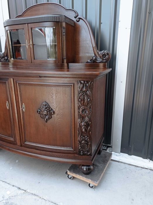 Bufet witryna kredens antyk zdobiony po renowacji