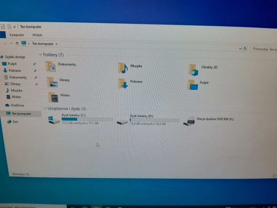 komputer stacjonarny dell optiplex win10 ssd wifi klawiatura mysz moni