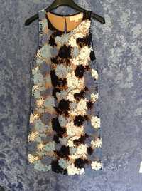 Кружевное платье цветы, бренд Michael Kors, размер S