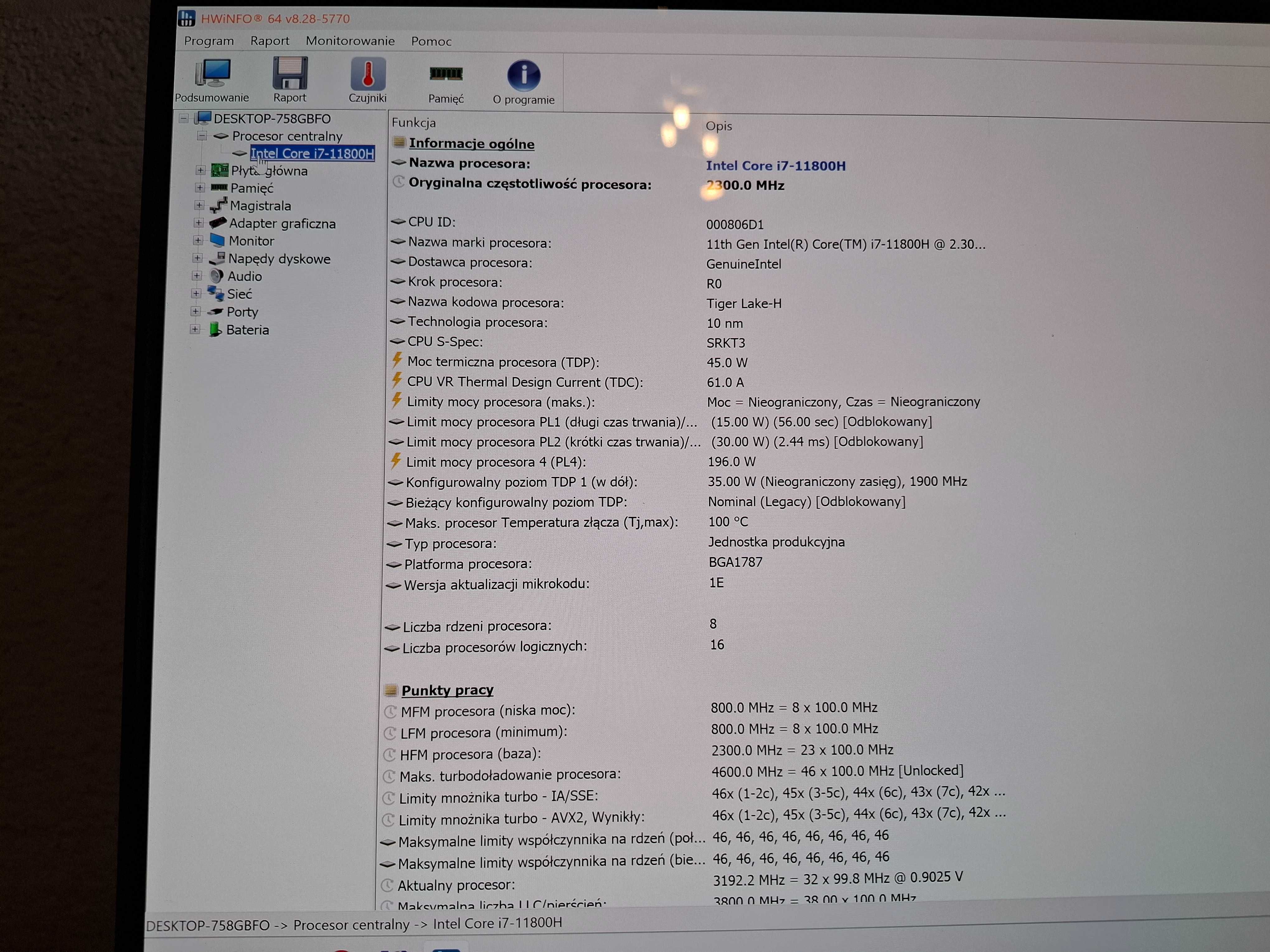 Gigabyte AERO 15 OLED i7-11800H/32GB/1TB/W10P RTX3070 - STAN IDEALNY