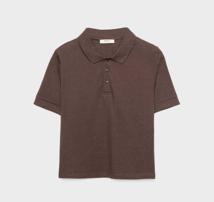 Шоколадне жіноче поло від Stradivarius (новий стан). Можливий торг