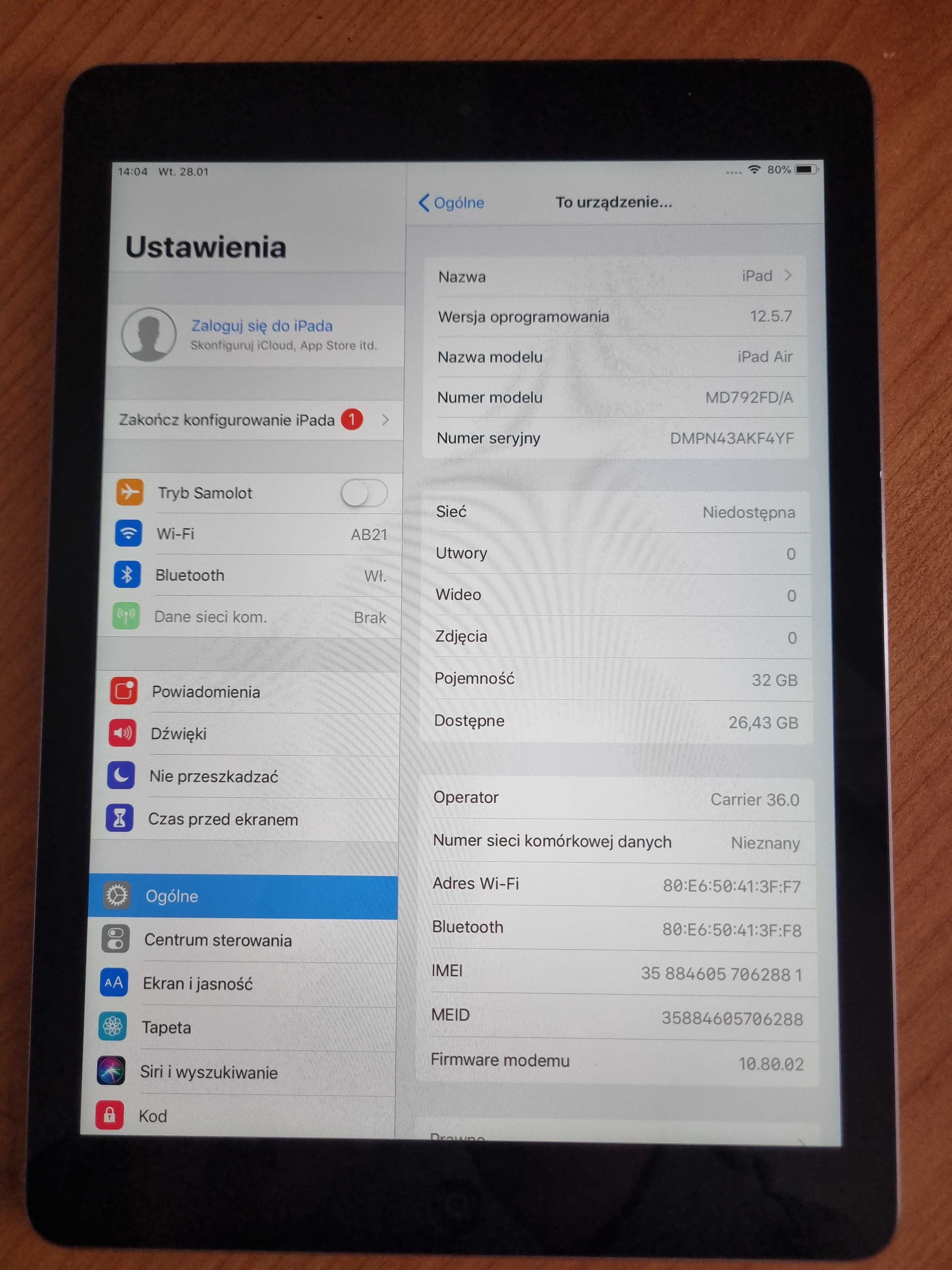 APPLE iPad Air 32GB