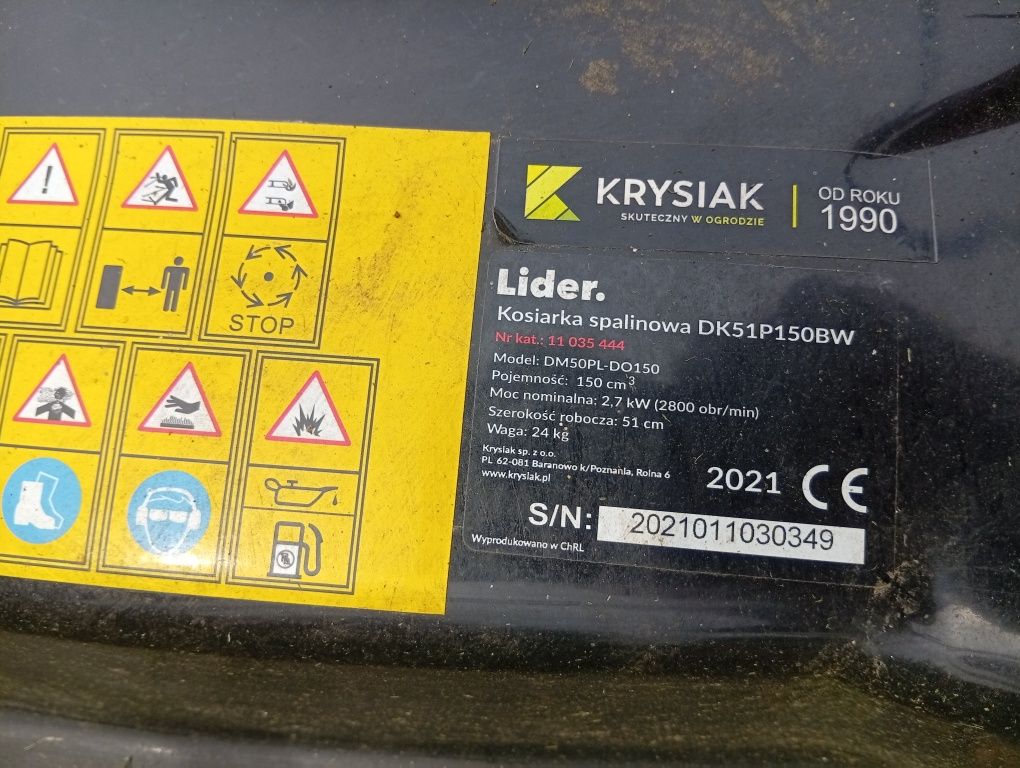 Kosiarka Lider z bocznym wyżutem