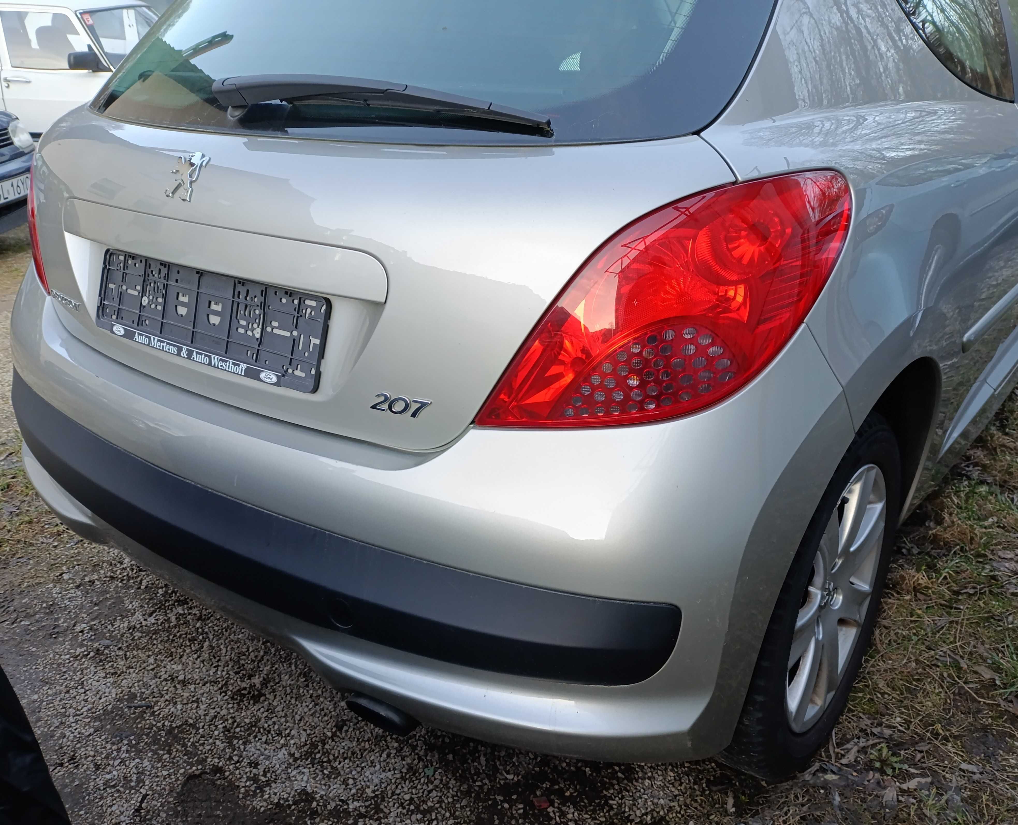 Peugeot 207 1.6VTi ETSC Części Zderzak Drzwi Lampa Lusterko Kierownica