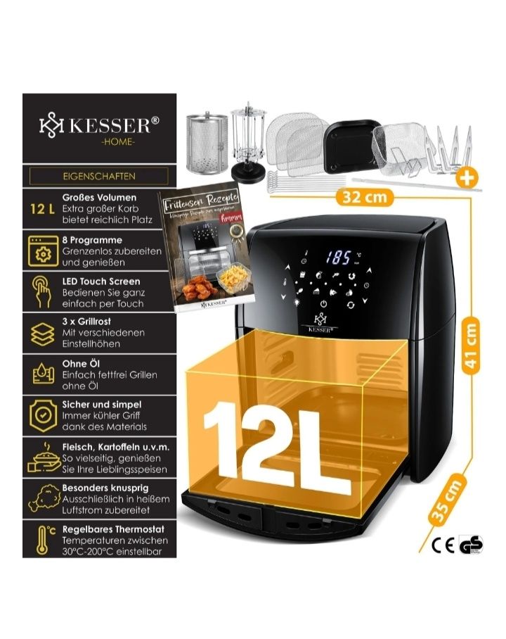 Airfryer 9w1 12litrów