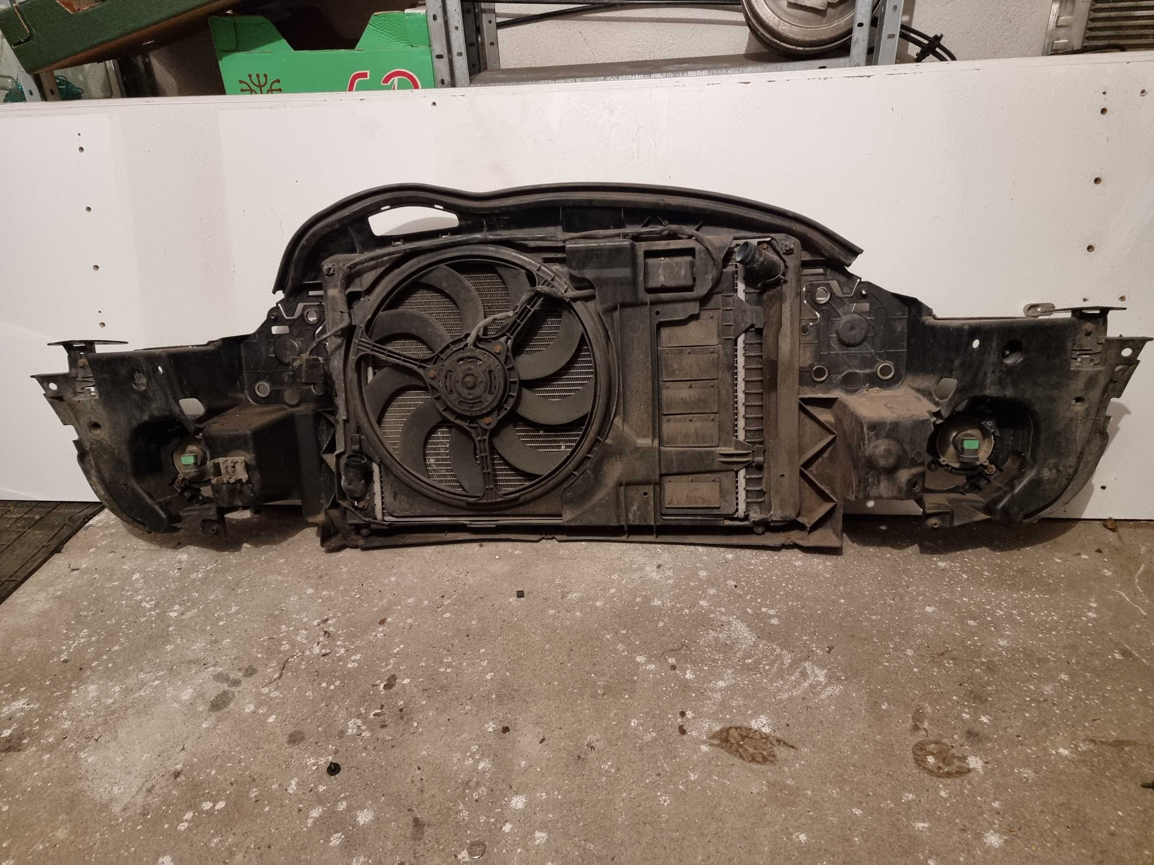 Mini Cooper S R50 R52 R53 Pas przedni Chłodnice Wentylator Halogeny