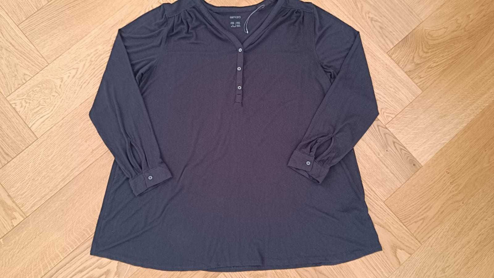 Nowa damska bluzka XL 48/50 plus size wiskoza czarna