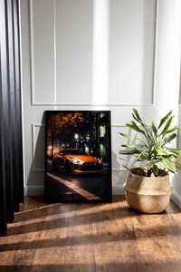 Plakat na Ścianę Obraz Pomarańczowy Nissan GT-R R35 Samochód 40x60 cm