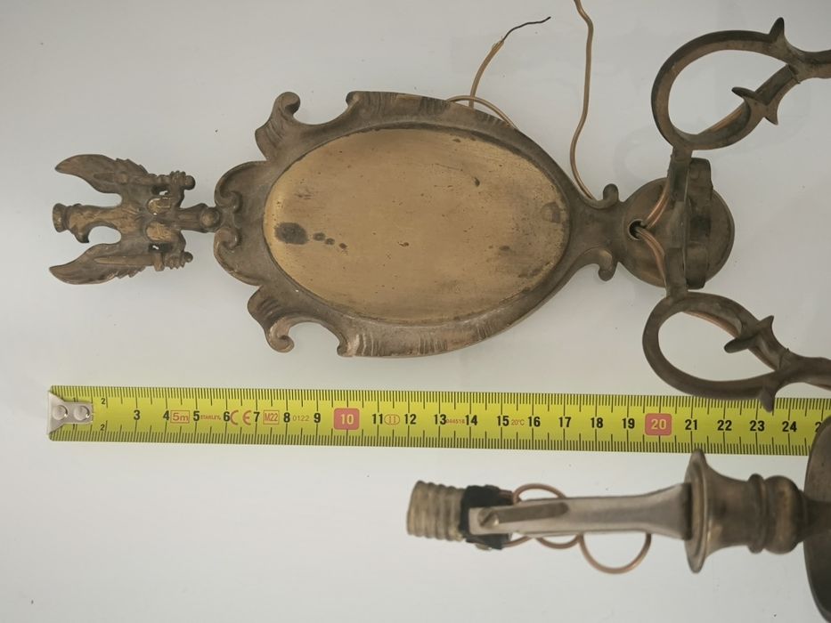 Kinkiet mosieżny styl księstwo Warszawskie