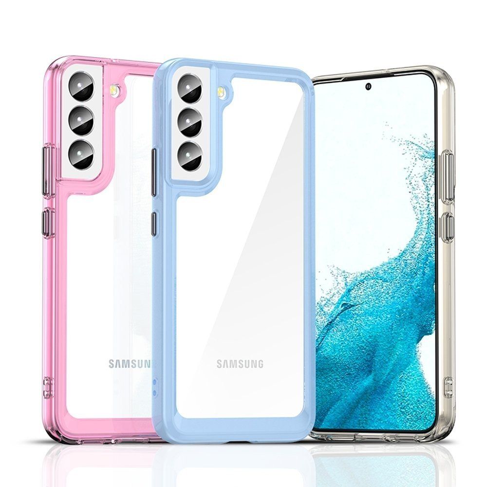 Etui Pokrowiec Z Żelową Ramką Do Samsung Galaxy S22 Plus Niebieski