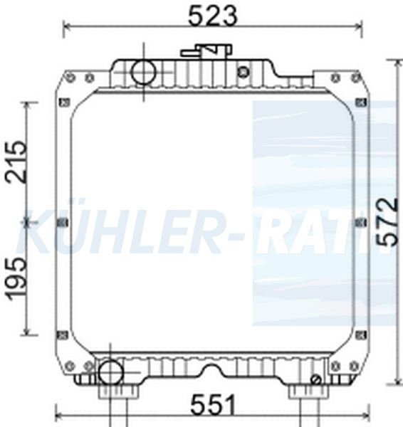 Chłodnica wody Case Jx 55,60,65,75,80,90 New Holland TD55,60,70,80,90