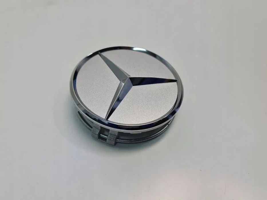 NOWY ORYGINALNY DEKIELEK KAPSEL MERCEDES AMG srebrny 75mm